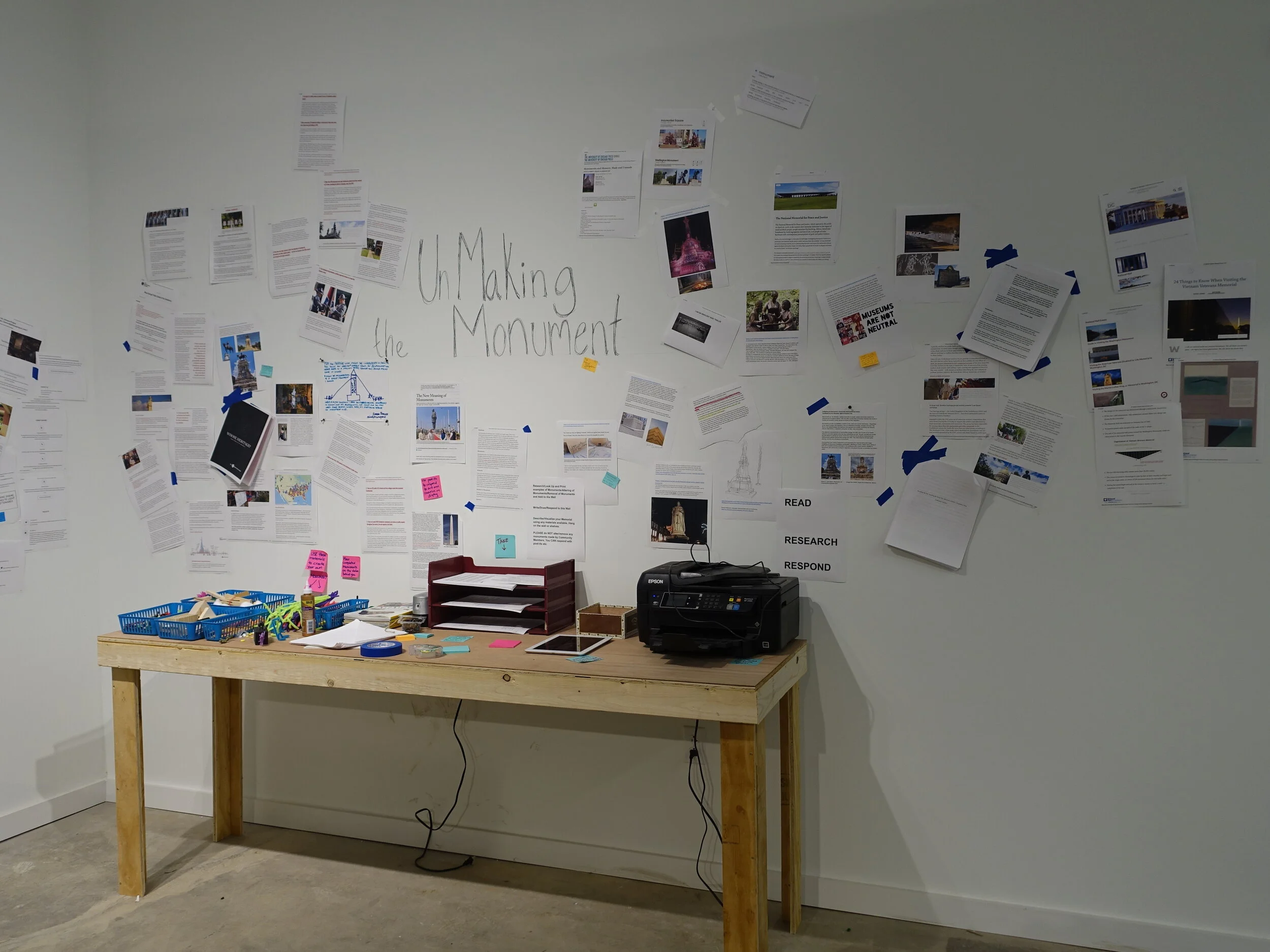 Unmaking the Monument: A Presentation and Interactive Installation by Kris Bespalec