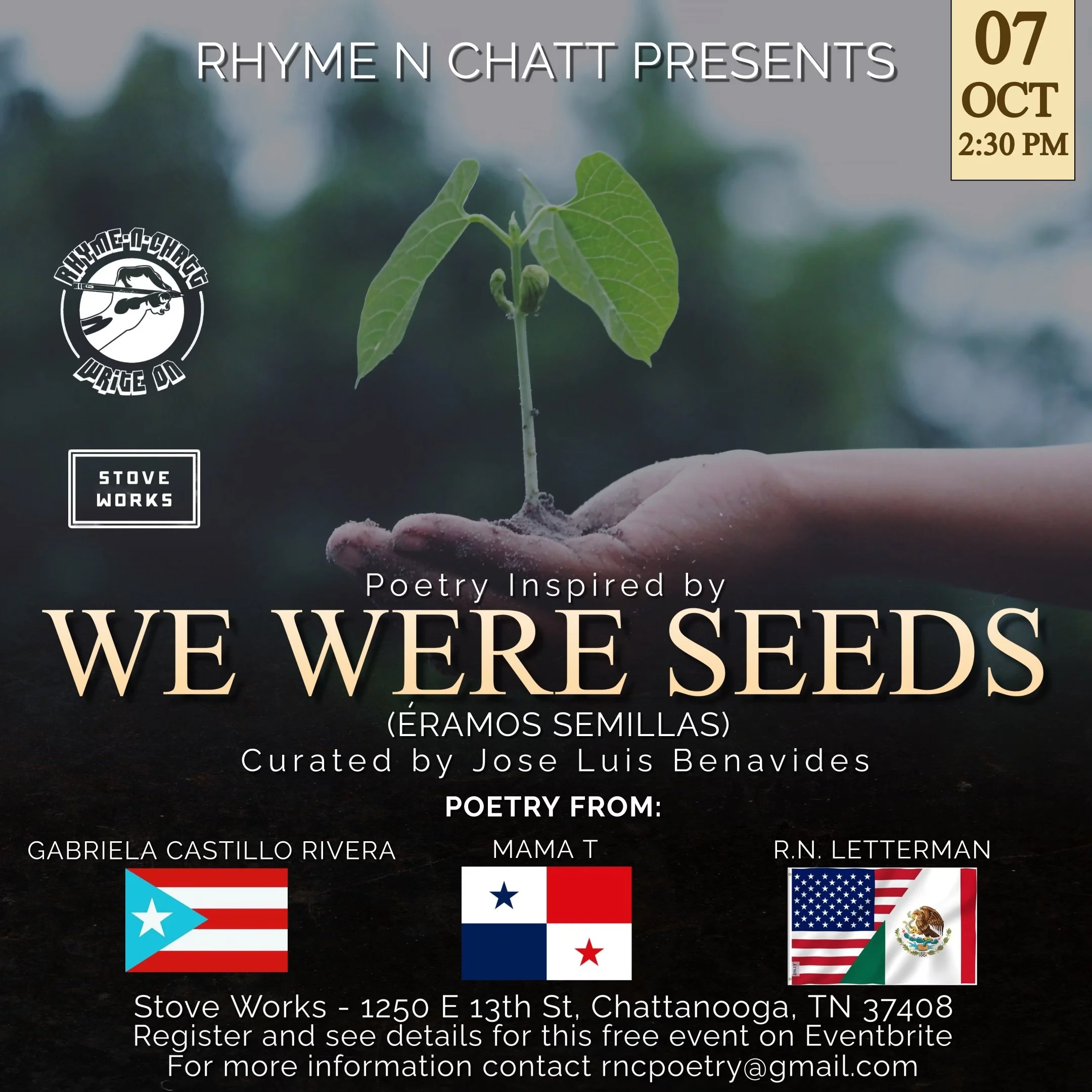 RHYME N CHATT PRESENTS - POETRY MEETS ART: ÉRAMOS SEMILLAS / WE WERE SEEDS