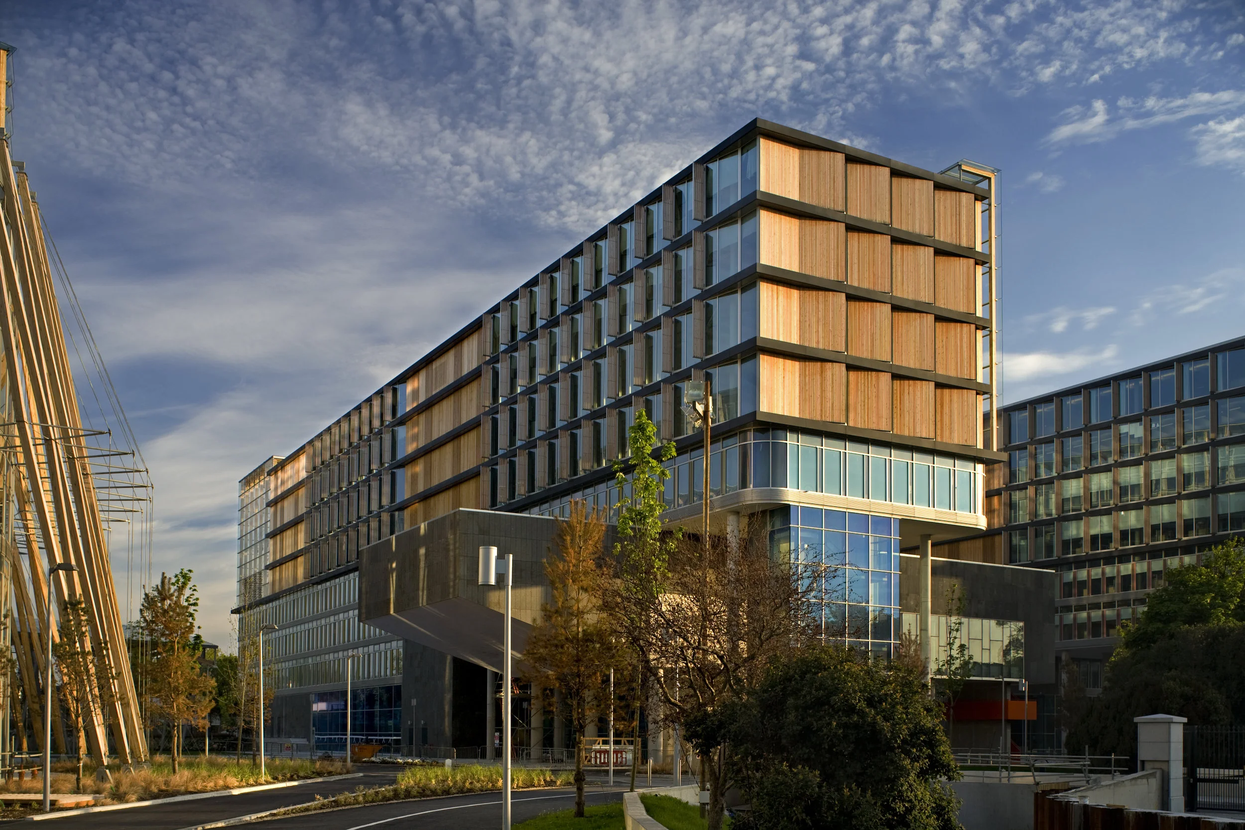 Fig. 3 novartis office building, south and east elevations, conference centre