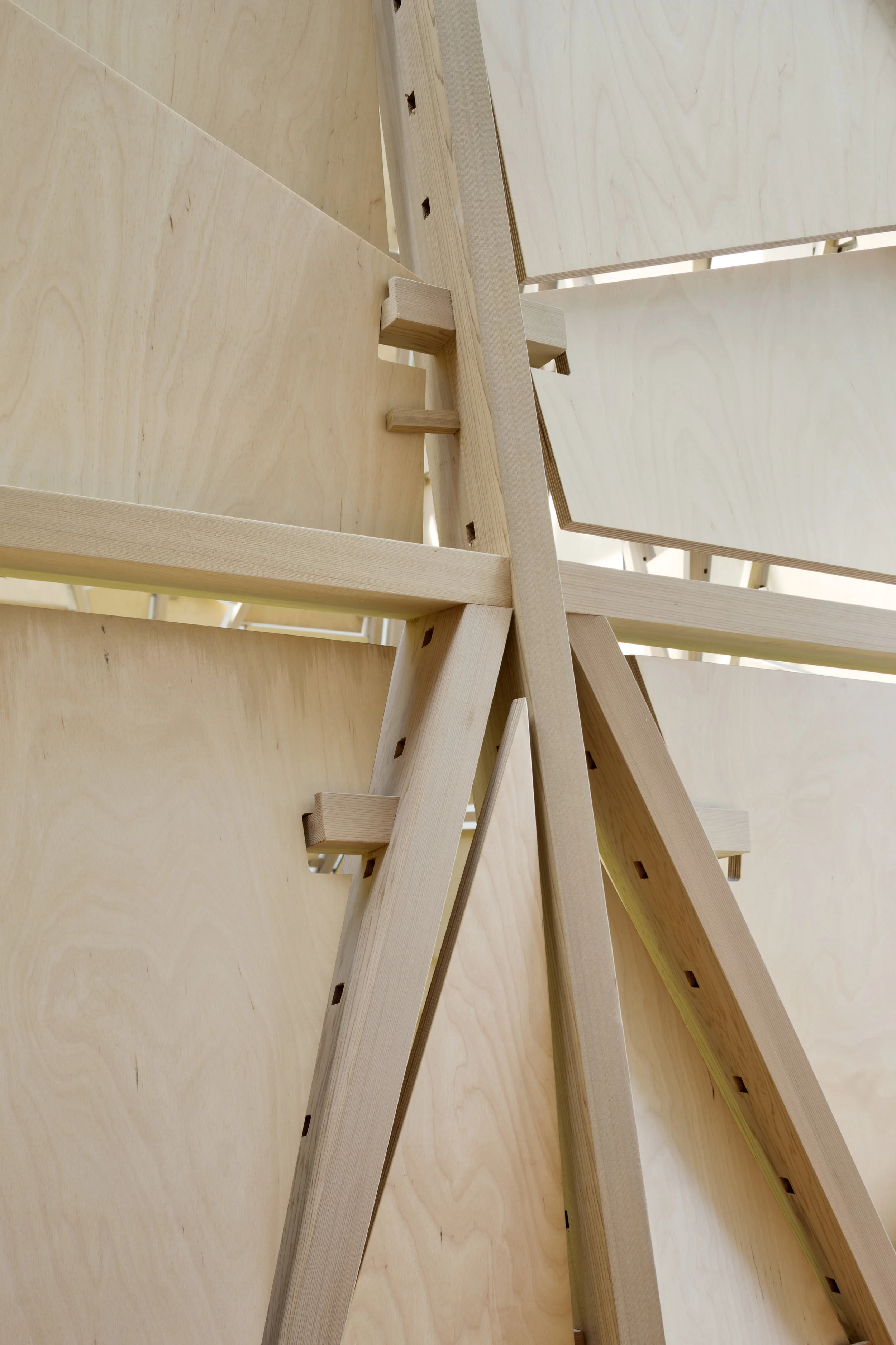 Fig. 2 Timber lantern, birch panels set in cedar frame