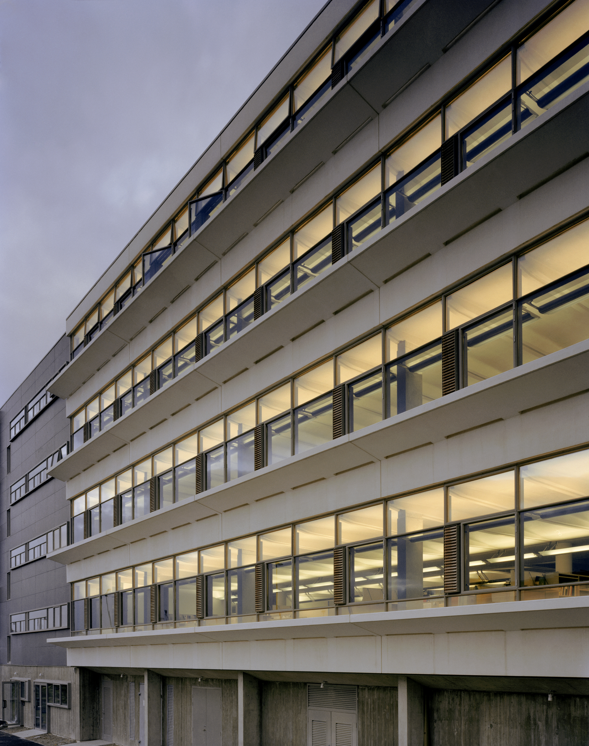 Fig. 13 North elevation, precast light shelves