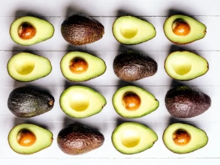 Cut avocados