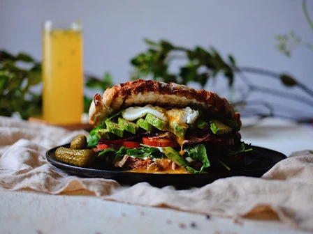 Avocado Sandwich with Poached Egg