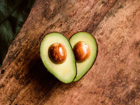 avocado halves portrait