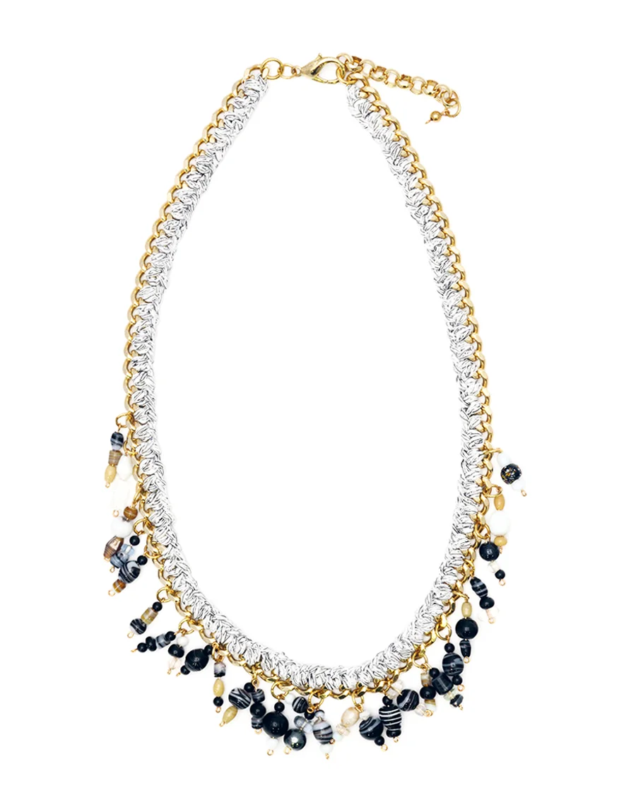 Meteorite Necklace in White