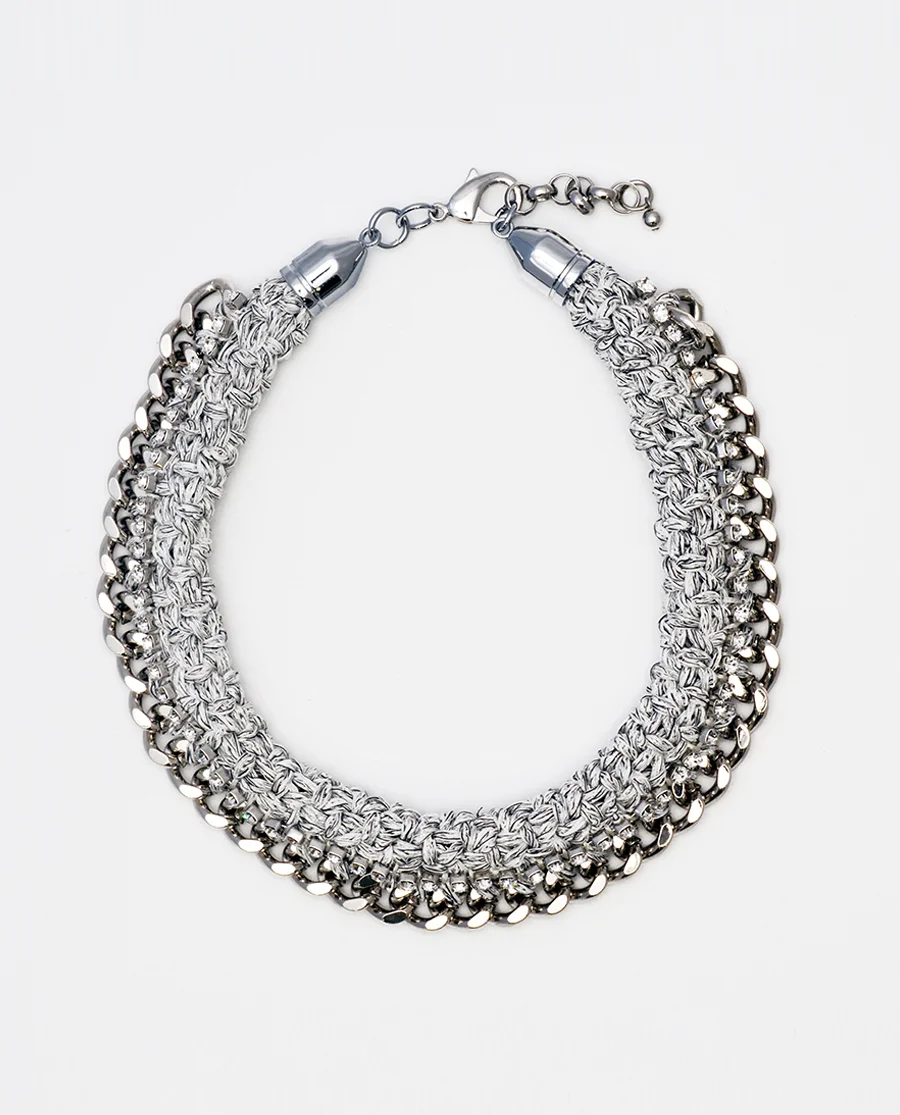 Lunar Collar Necklace in white