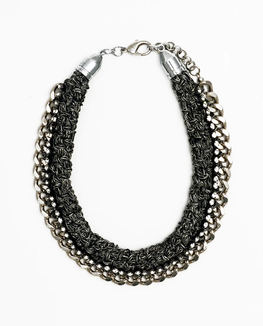 Lunar Collar Necklace in Black