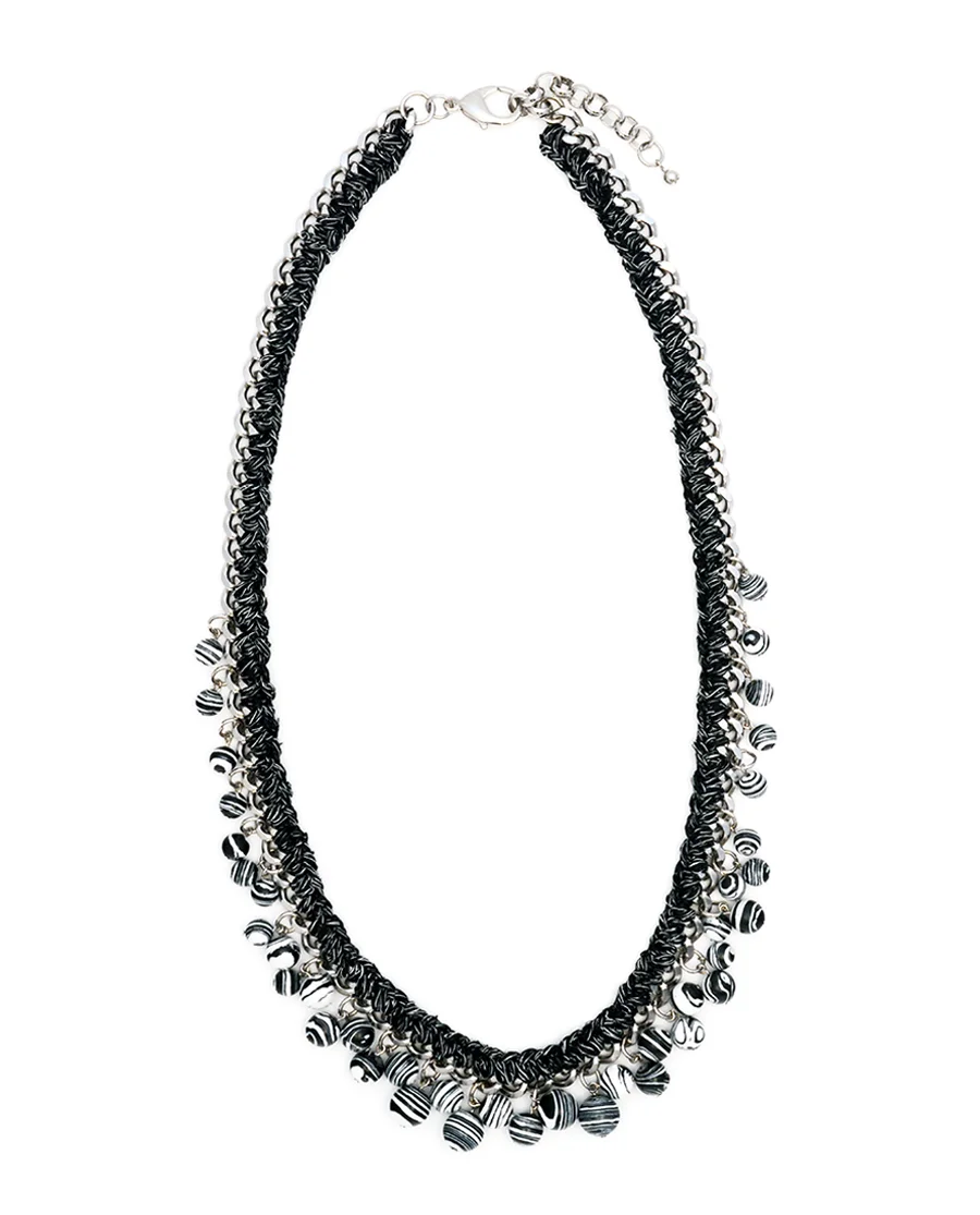 Saturn Necklace in Black