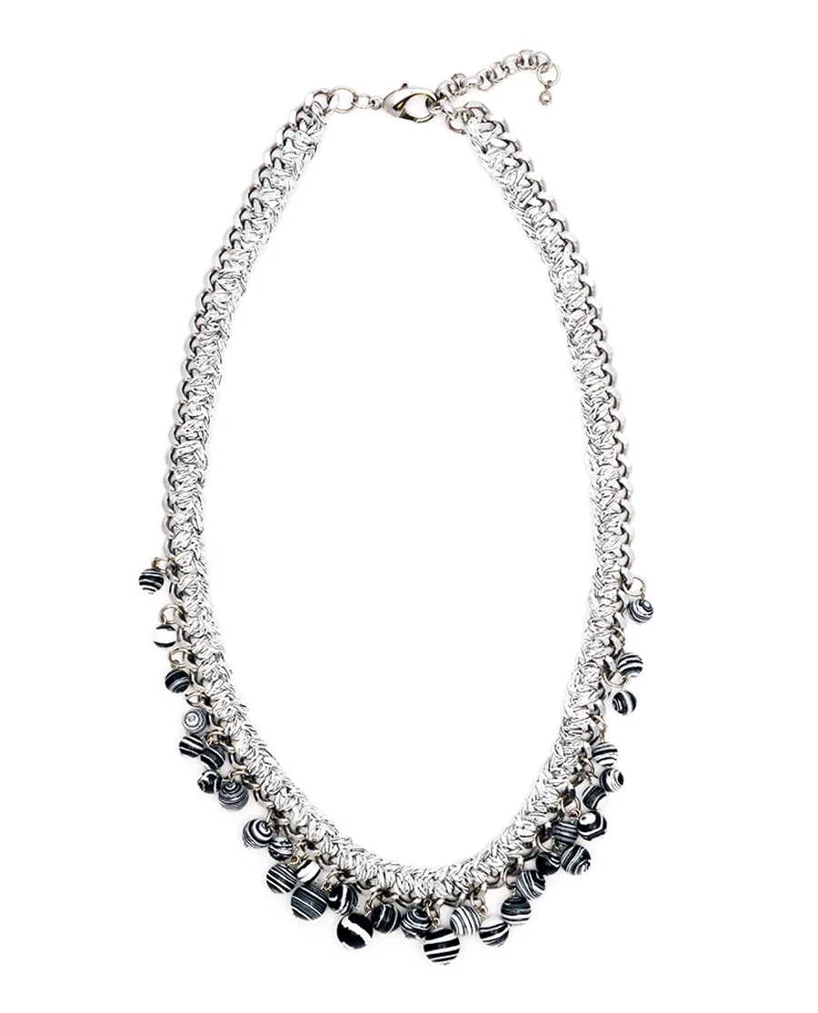 Saturn Necklace in White