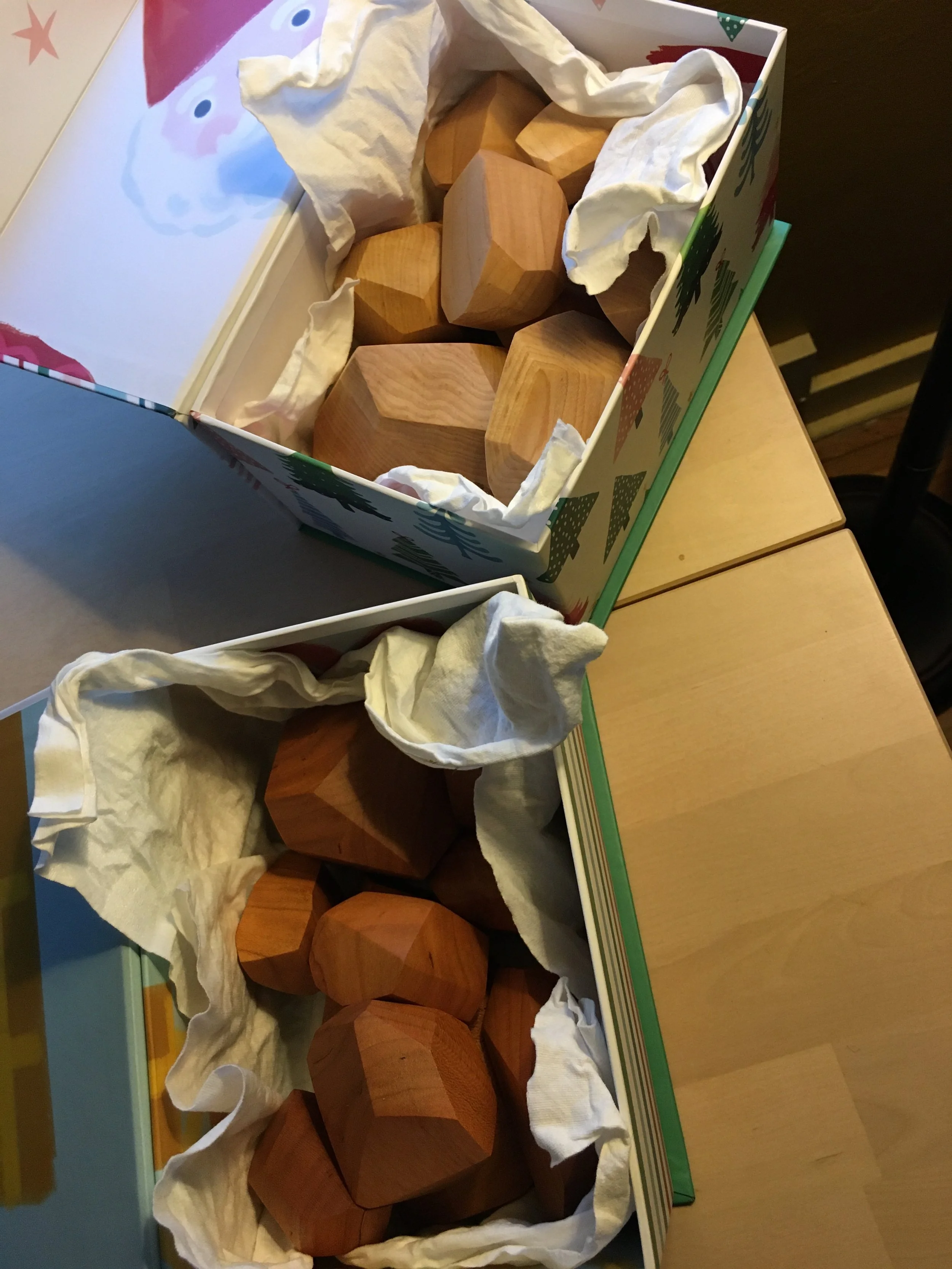 Custom stacking blocks