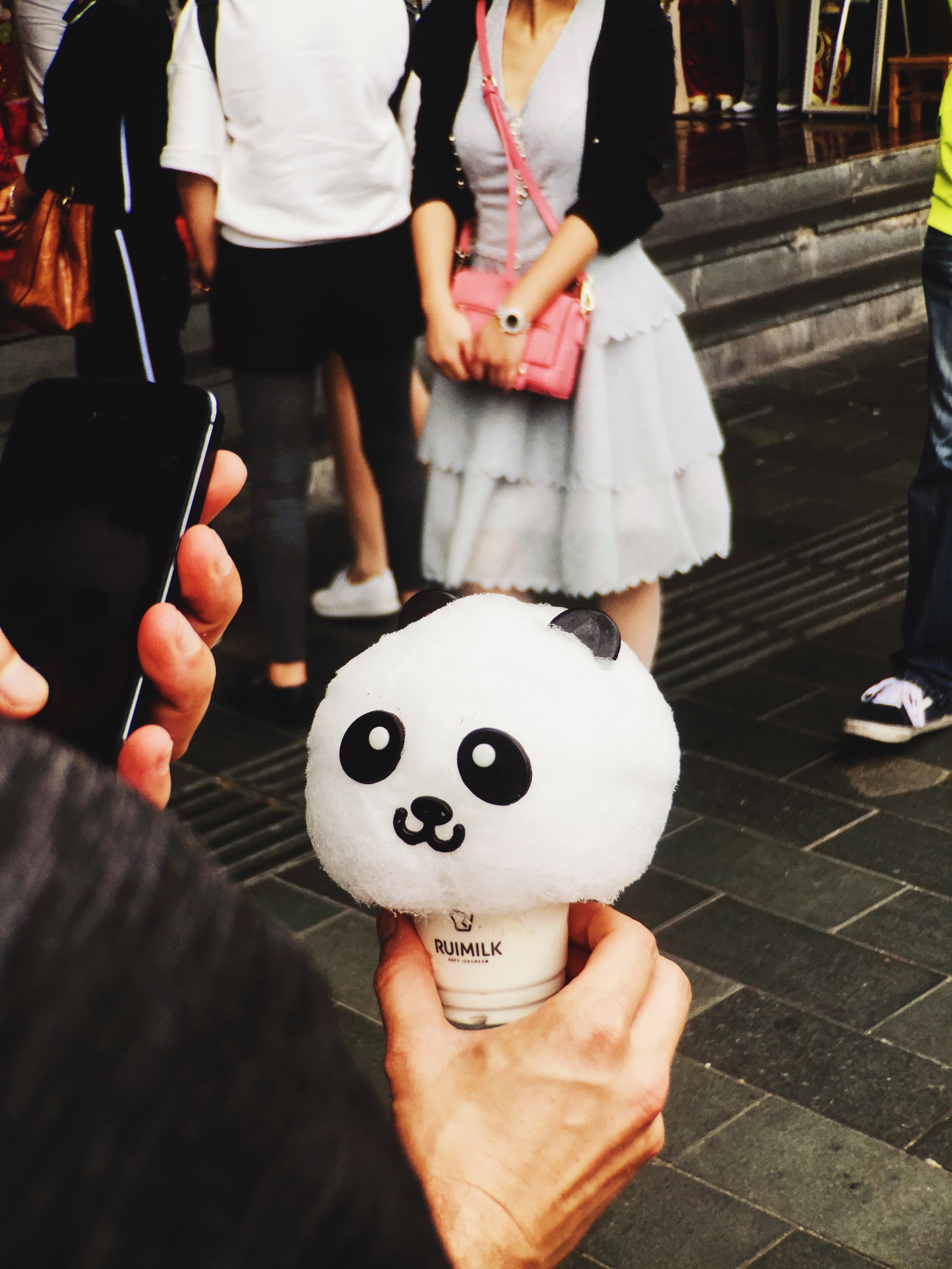 rumimilk panda icecream, snapchatting, and an epic outfit. 