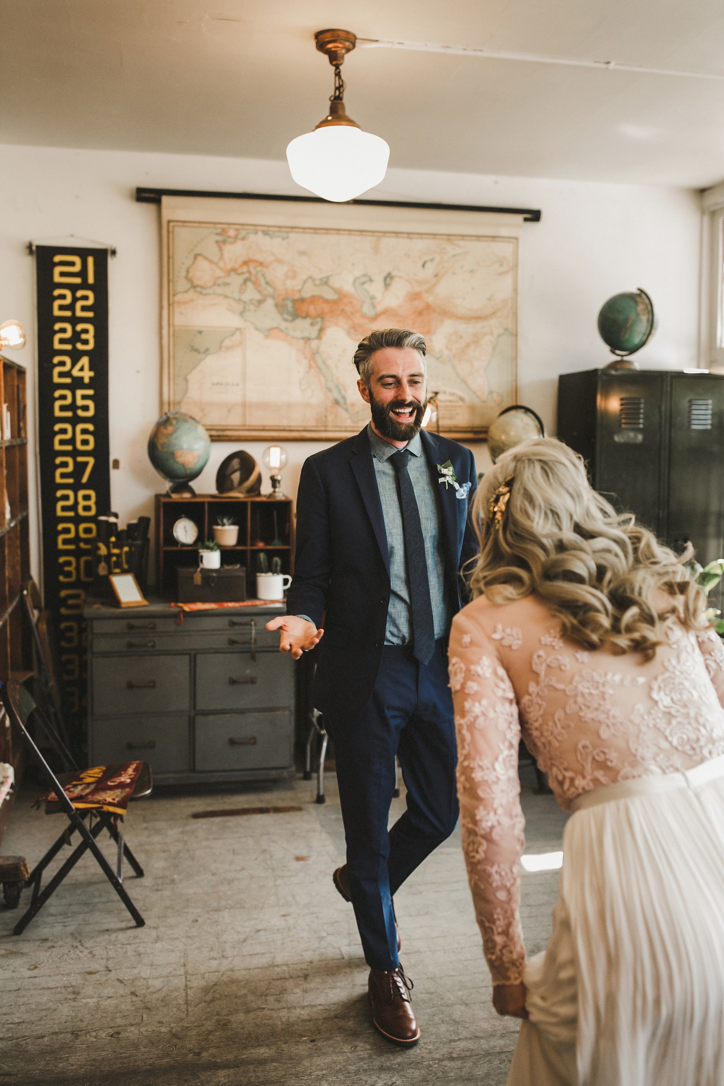 HOWE ABOUT FOREVA - Vancouver urban woodshop wedding by Shari + Mike photographers - first look