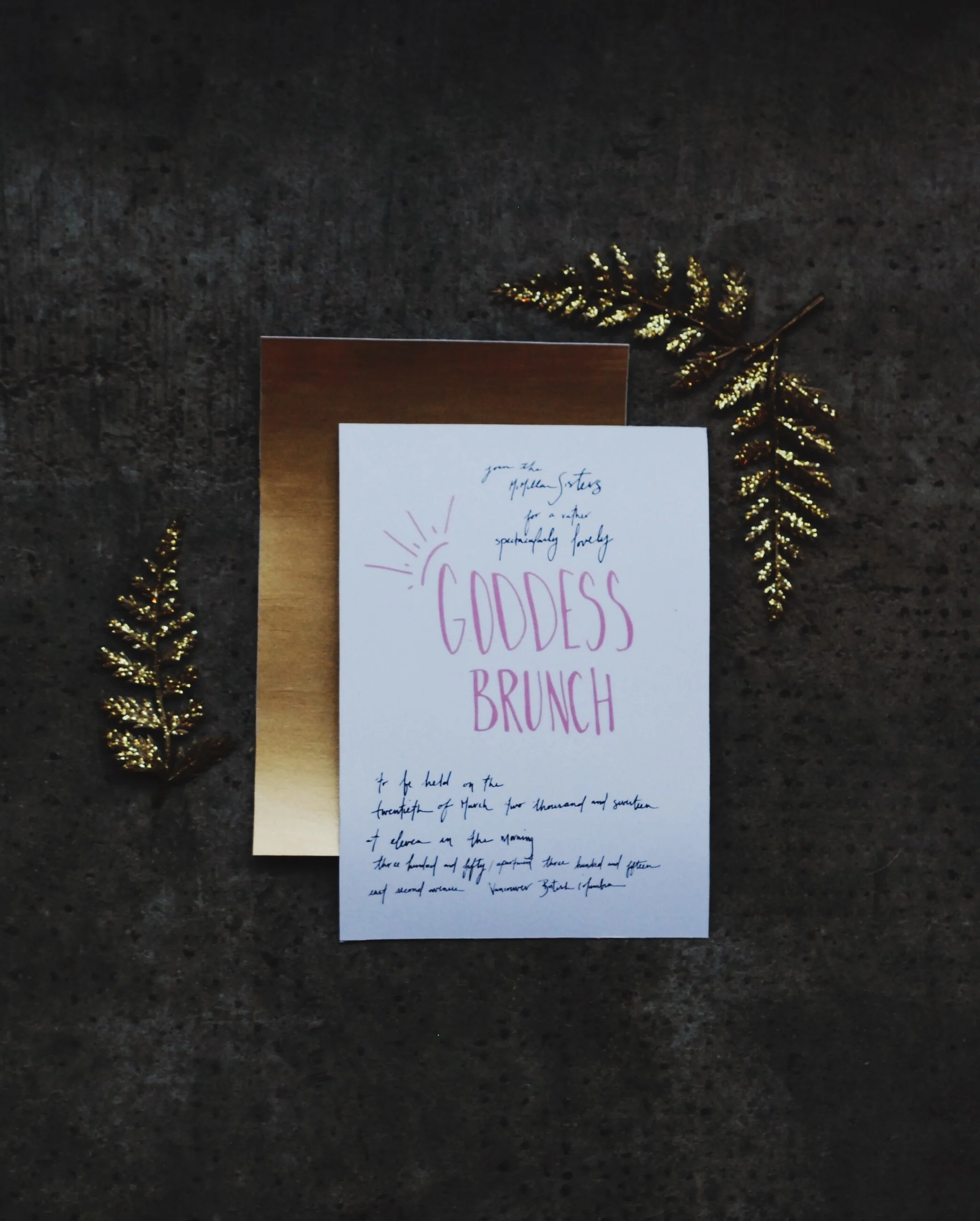 Goddess Brunch - the Invites