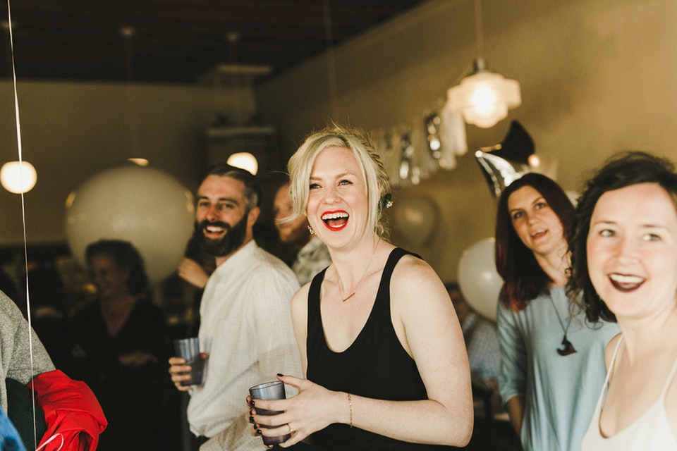 Rocking a red lip at our rehearsal dinner - photo Shari + Mike