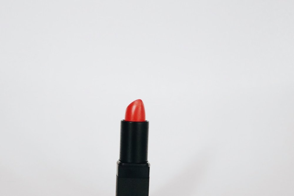 Orange undertone red lipstick