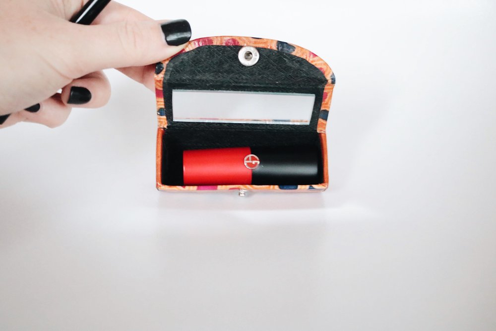 Lipstick case with a mirror