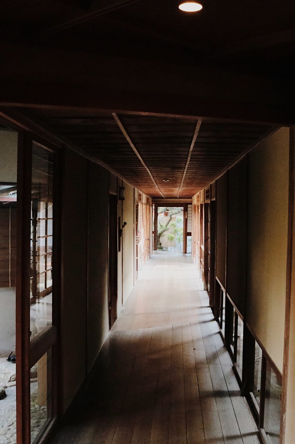 hallway light in a ryokan