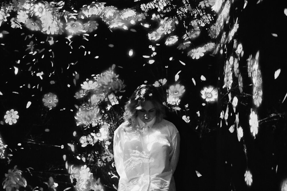 black and white portrait at teamlab borderlss tokoy