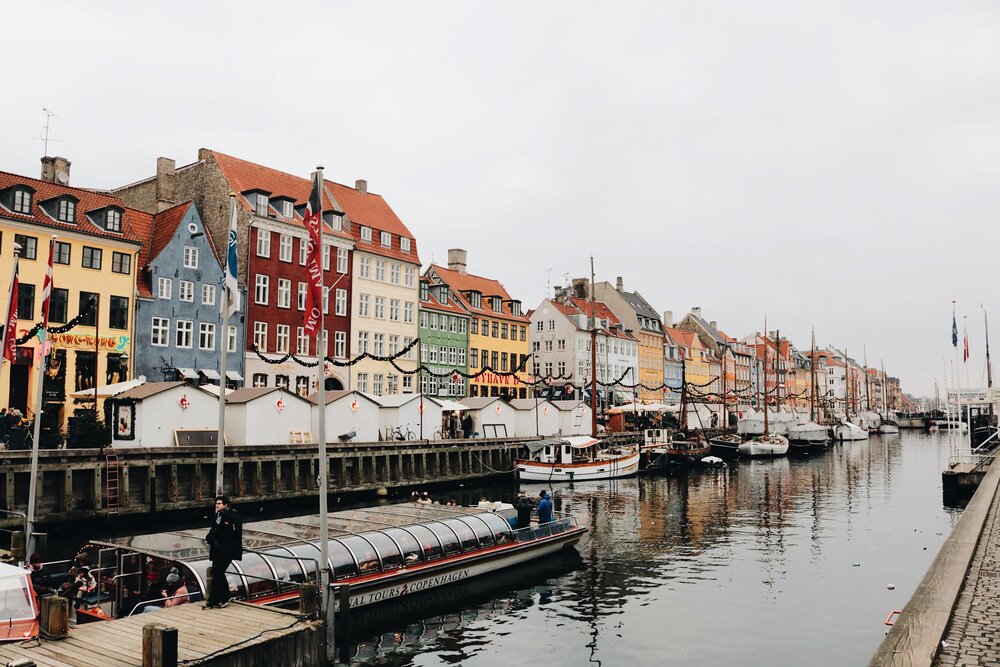 scene from the canal in Copenhagen, Denmark