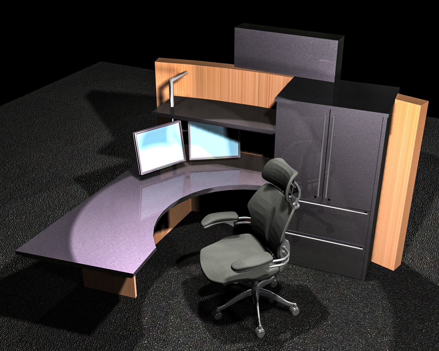 S.F. Bank: Model: Platform desk concept