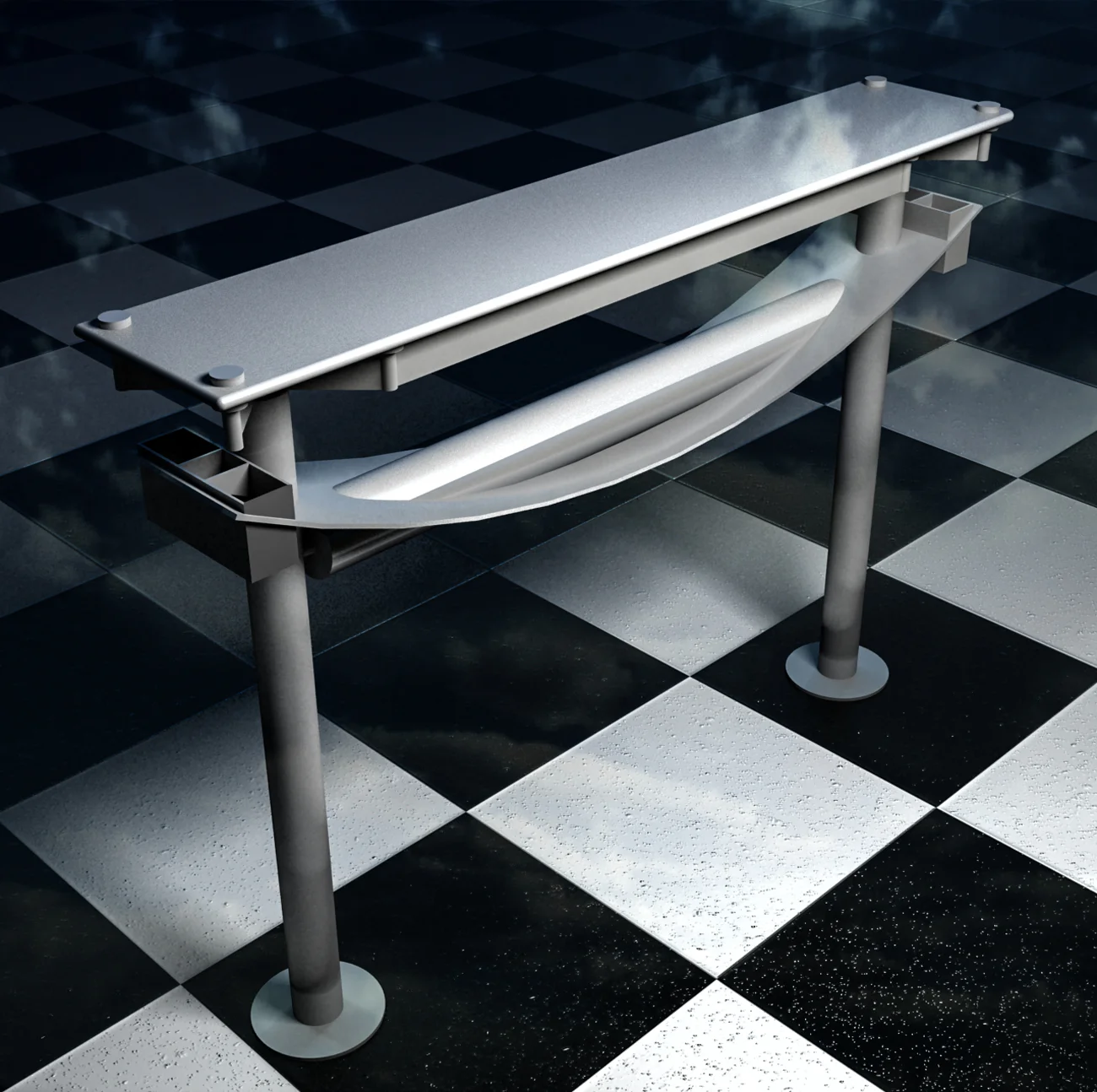 S.F. Bank: Model -- Check writing stand concept