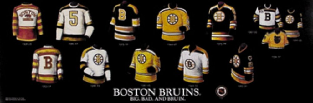 Framed and Matted Evolution History Boston Bruins Uniforms Print — The  Greatest-Scapes