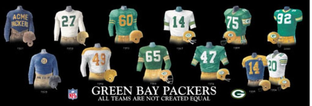 Captains patches are sewn to Packers jerseys