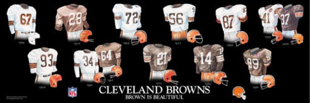 cleveland browns helmets through the years