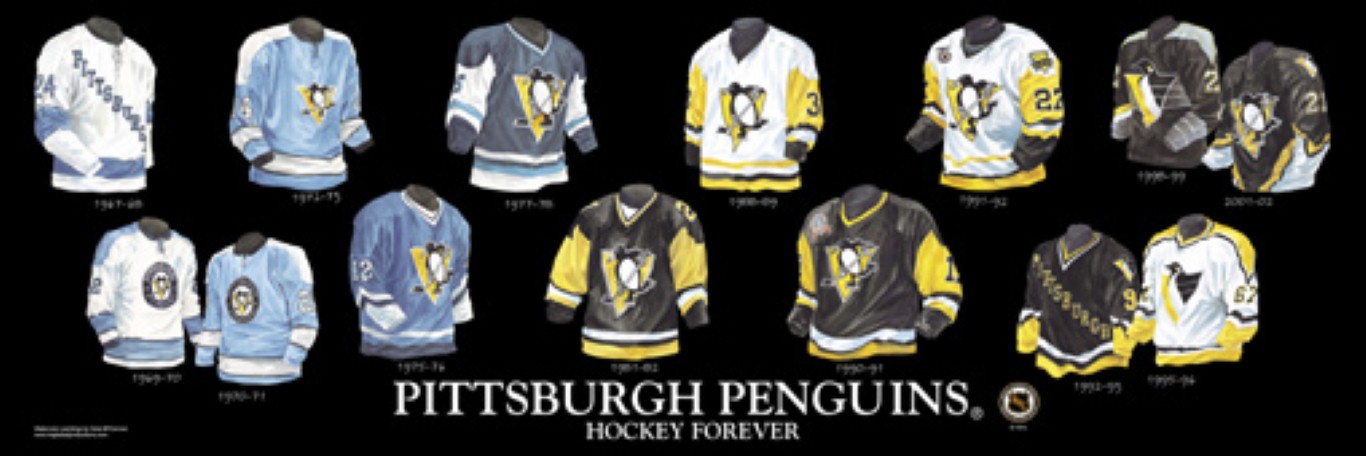 history of pittsburgh penguins jerseys