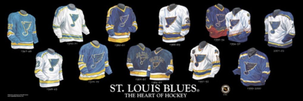 50 Years of St. Louis Blues' Jerseys