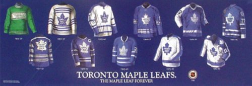 Toronto Maple Leafs Jersey Evolution Clock