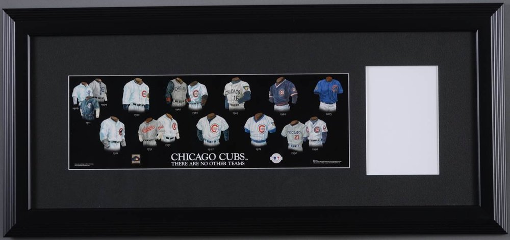 Chicago Cubs Black Framed Logo Jersey Display Case - Baseball Jersey Logo  Display Cases