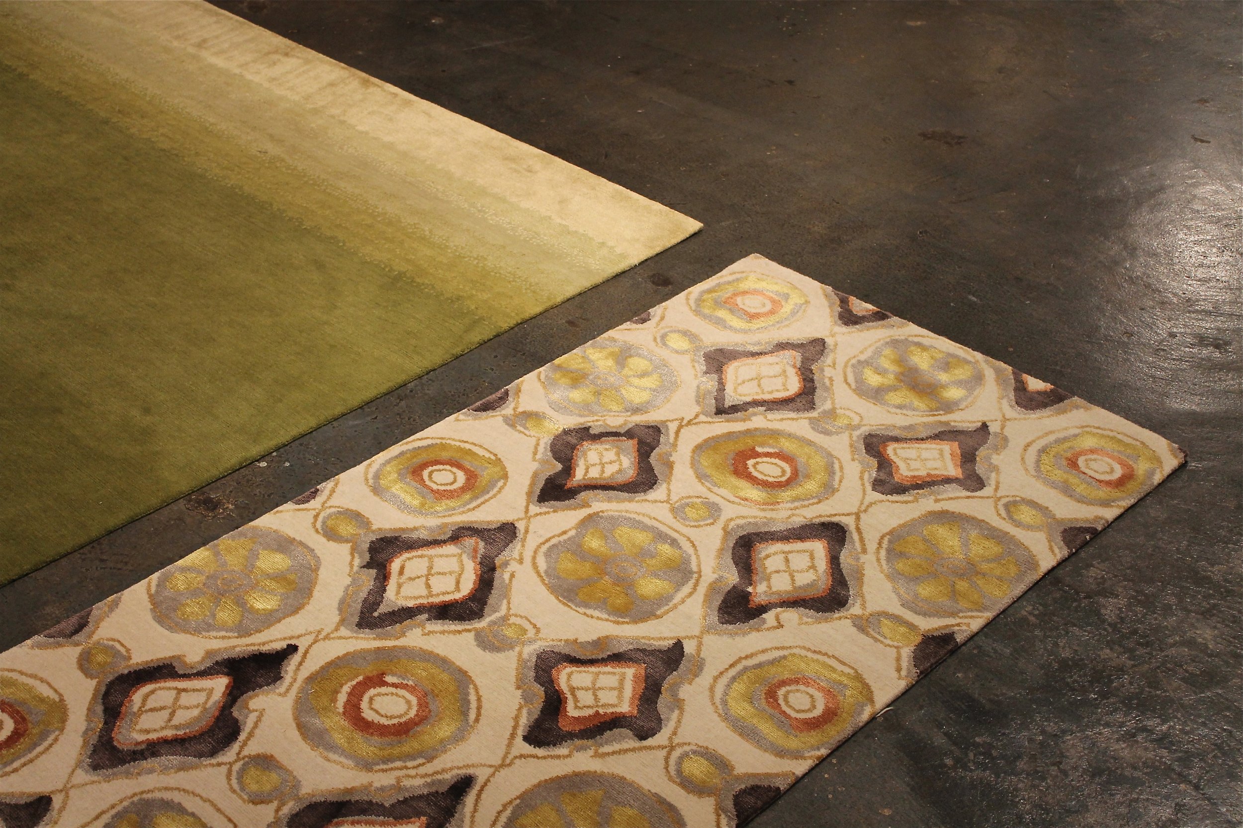 A transitional flooring concept like Mirage allows for use of other bold patterns within the same space, while maintaining a crisp level of interest in what's underfoot.