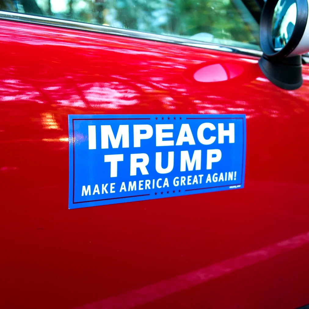 "Impeach Trump, Make America Great Again!" Anti-Trump, Pro-America 6" x 16" Bigly Size Magnetic Bumper Sticker