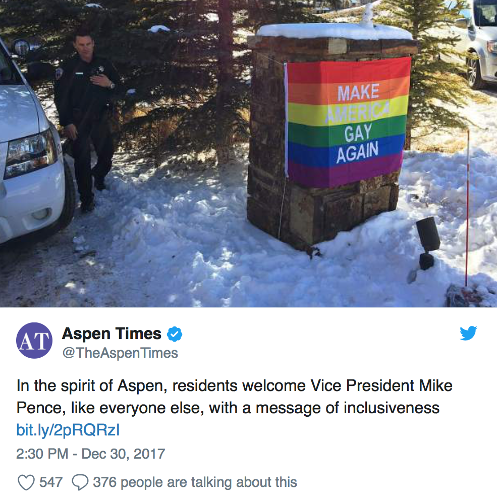 Mike Pence Make America Gay Again LGBTQ Gay Pride Rainbow Flag