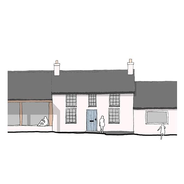 #doodleday

Randal and Jordan have been developing the design for a former farmstead in Gwynedd. By restoring the original Welsh cottage facade and altering the current modern extensions, it creates a better relationship with the old and new

#sketch