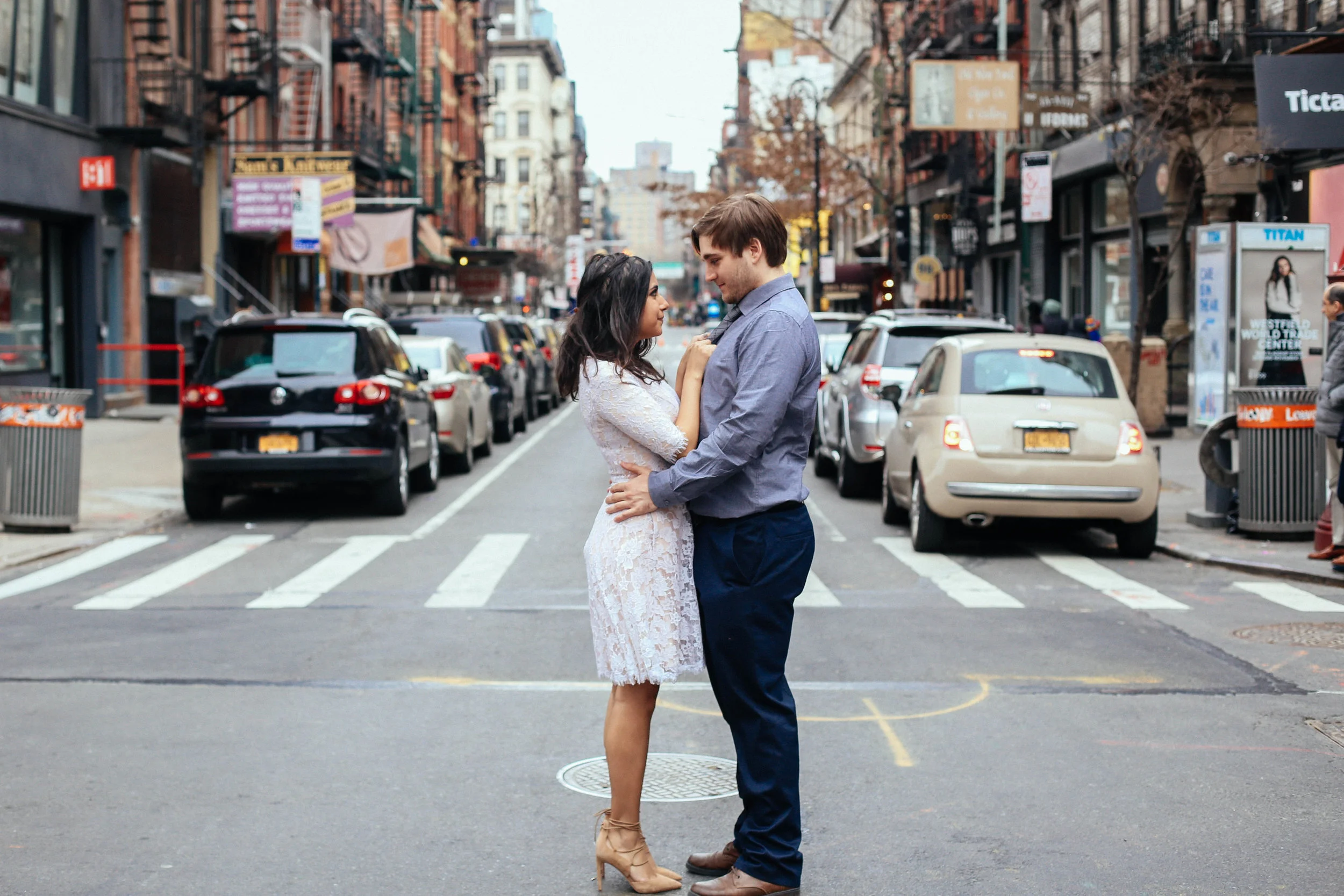 Ally + Jimmy , engagement portraits in New York City