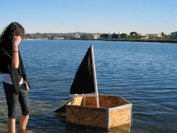Checking to make sure my boat floated for my 9th grade integrated math and physics course