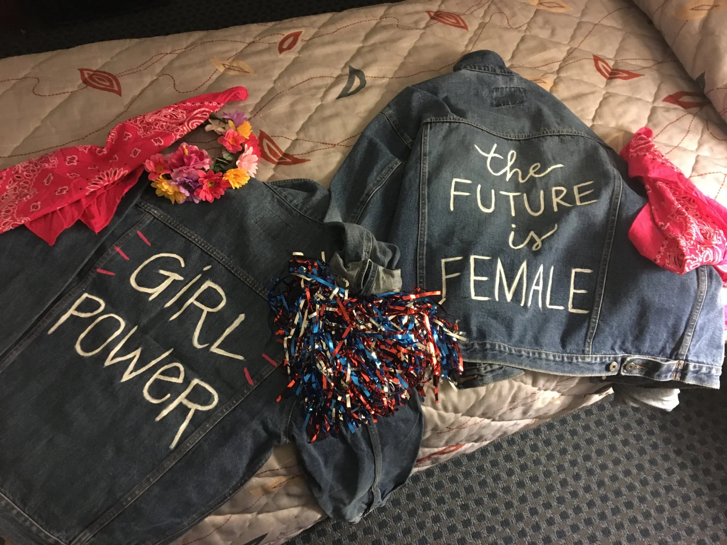 girl power jean jacket