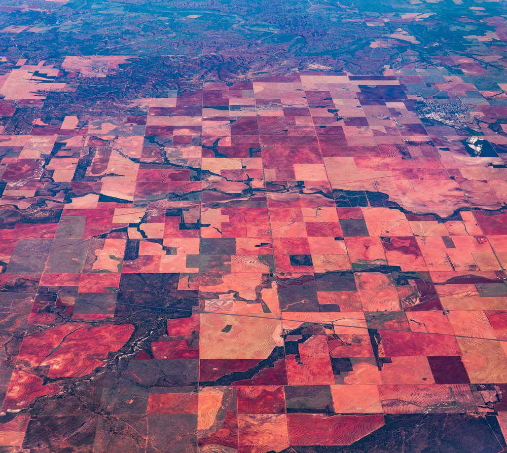 Red soil farmland at Rotan, Texas