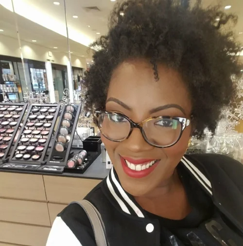 After my make up session before the rain had its way with my hair!