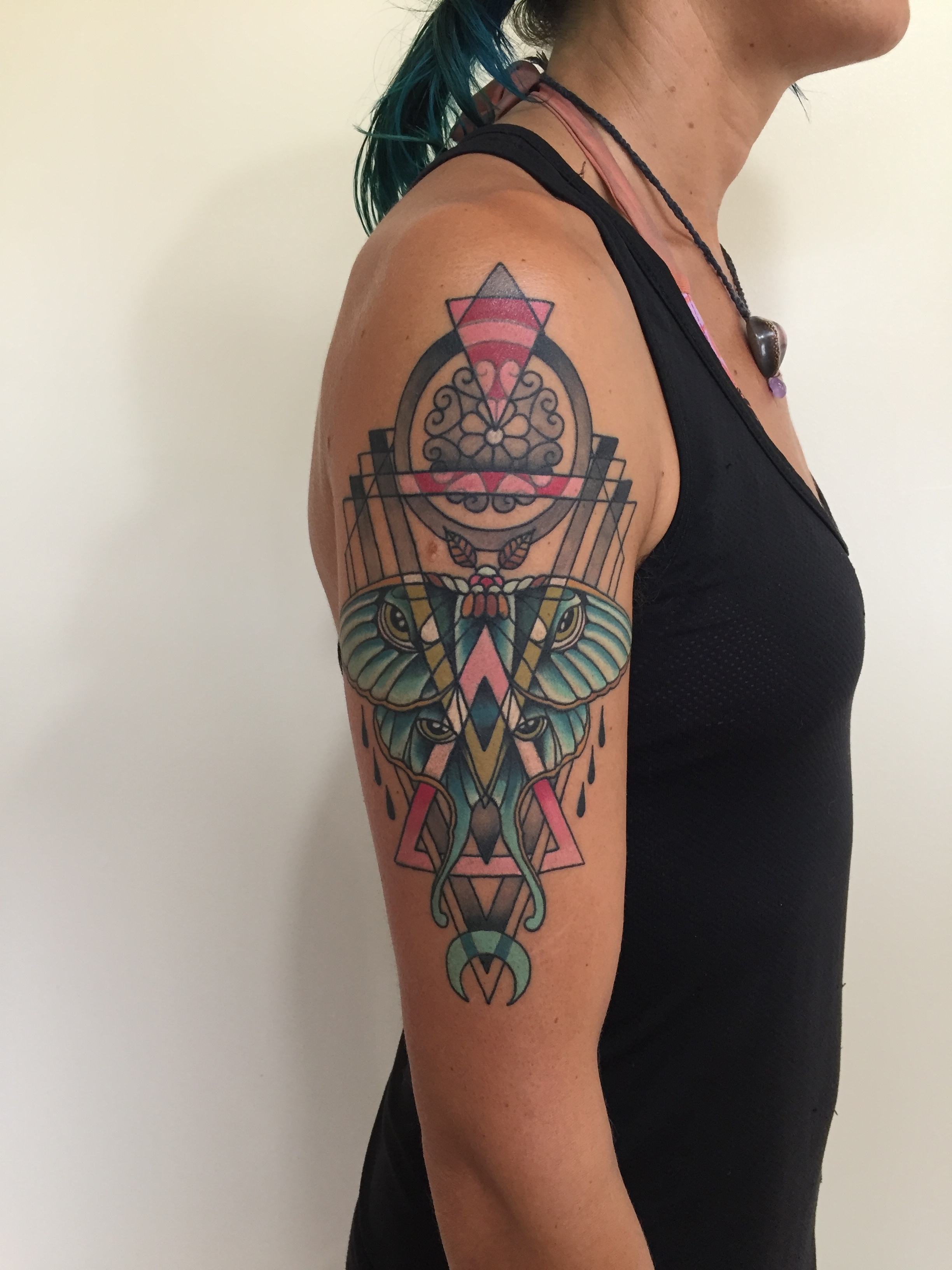 Healed tattoo by Matt Hoyme