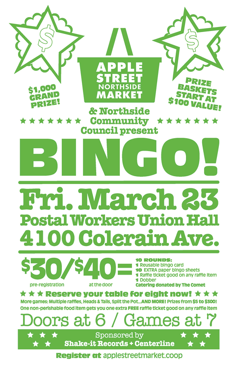 Annual Bingo FUNdraiser this Friday & Refrigeration Grant Awarded!