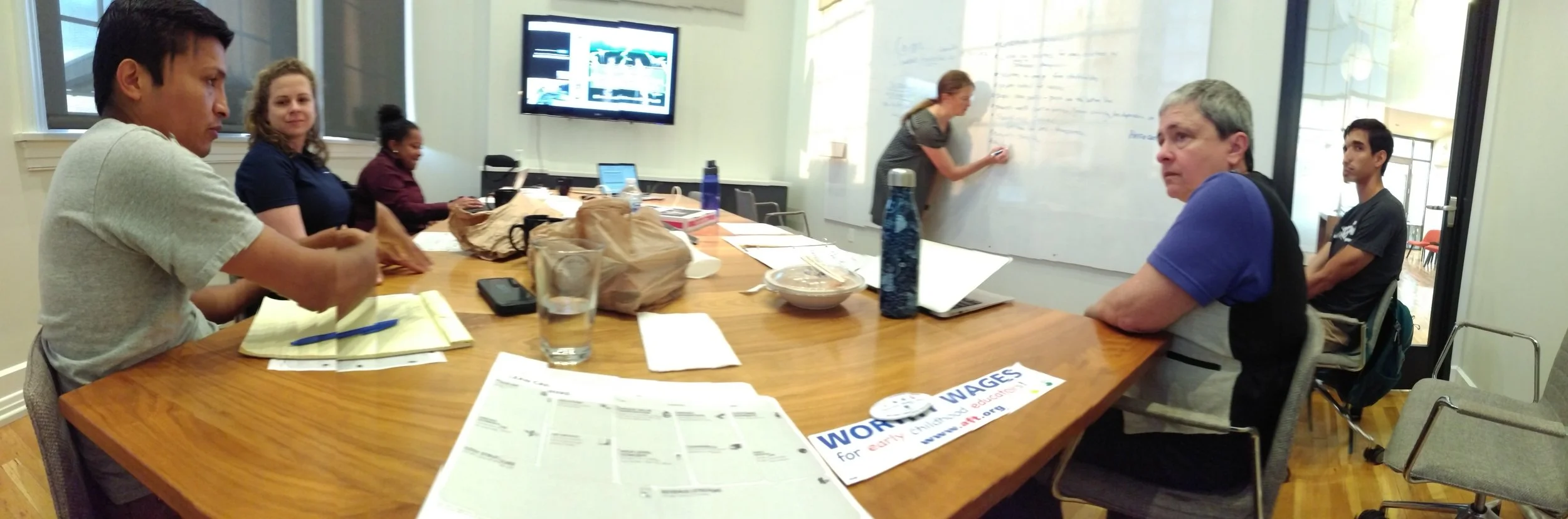Pictured: First week of Co-op U with special guest Sarah van Gelder!