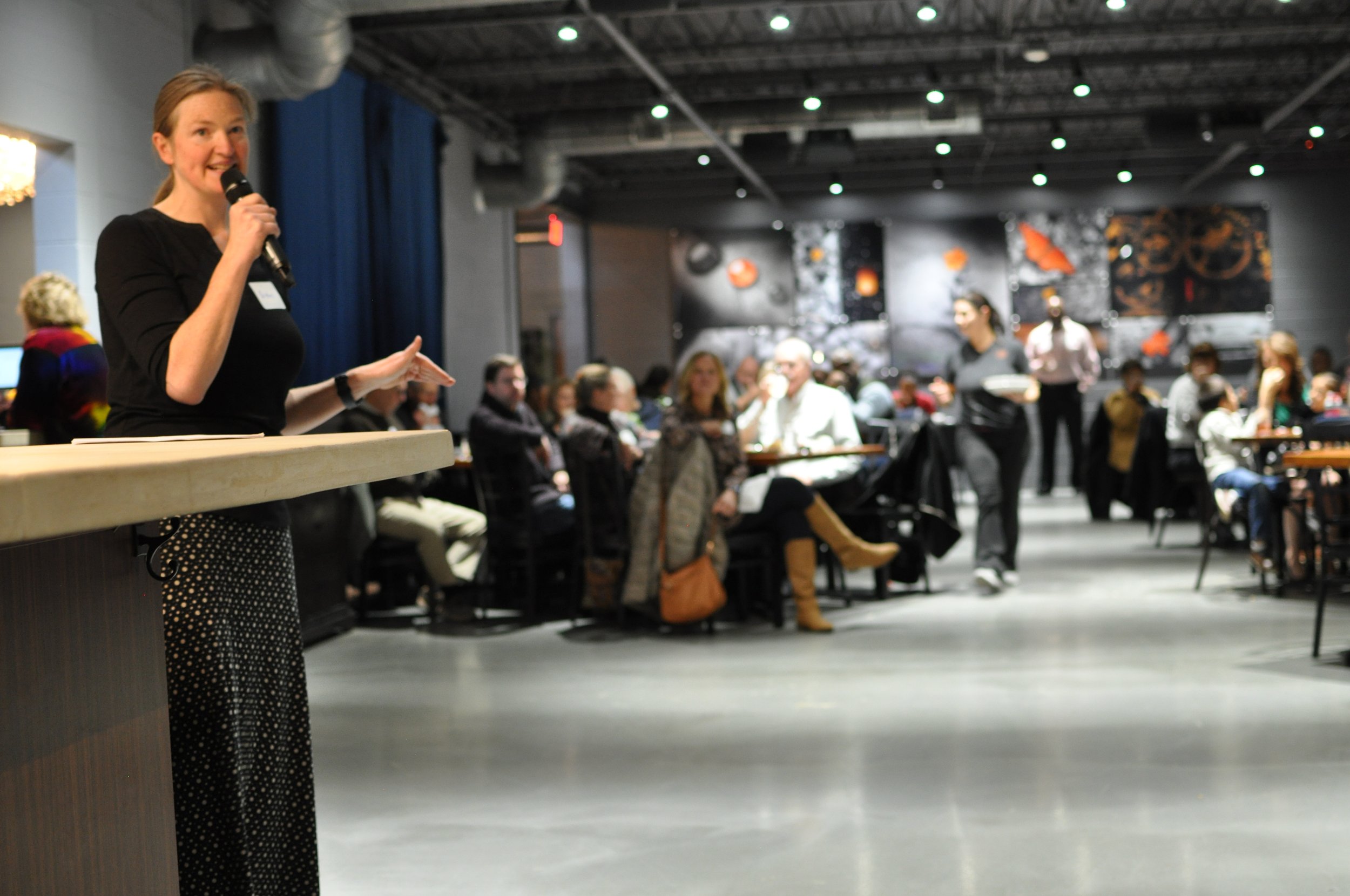 Co-Director Kristen Barker speaks at Co-op Cincy's 2022 annual dinner.JPG