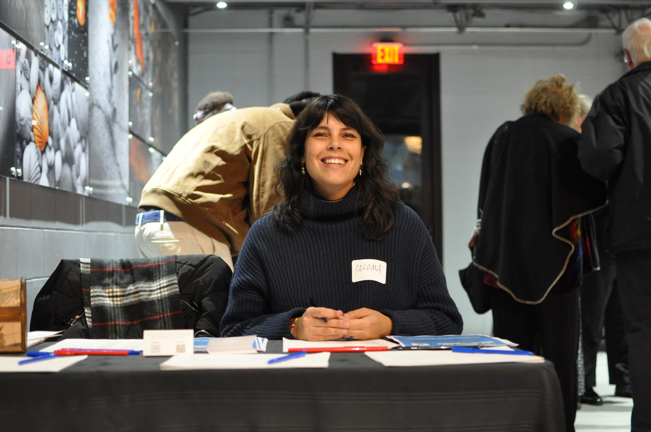 Welcome desk at at Co-op Cincy's 2022 annual dinner.JPG