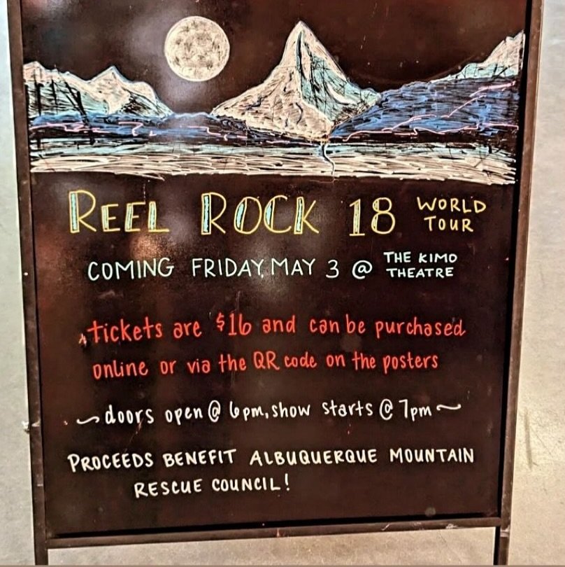 The Reel Rock 18 Film Tour is coming to Albuquerque on May 3rd! Get your tickets for the show at the Kimo. Link in our profile.