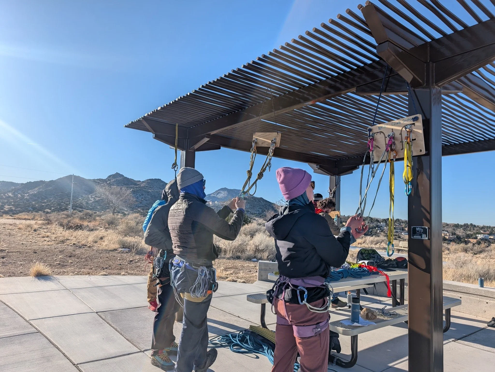 Skills and leader signoffs at Little Beaver Town led by NMMC Climb Section Trip leaders Charlie F and Mark S.