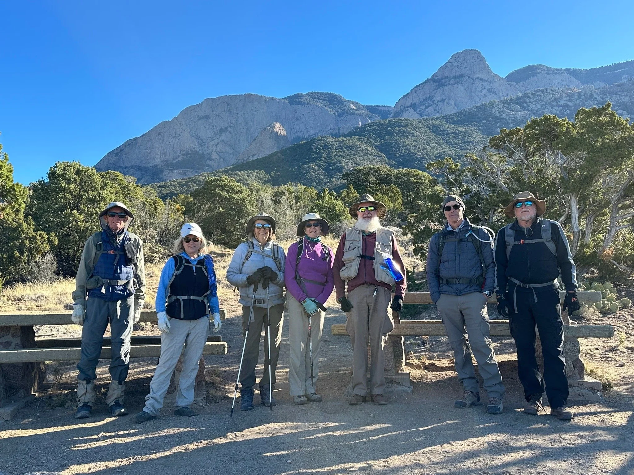 Lamprophyre Dike and CCC Structures &ndash; Juan Tabo loop &ndash; Class 2 led by NMMC Hike Section Trip Leader Stan D. #nmmc #Sandiasnm #Sandiasnewmexico #nmexploring #nmhikeaholic #nmhikingtrails #nmhikes #nmtruebeauty #nmtrueskies #nmtrue❤ #nmhiki