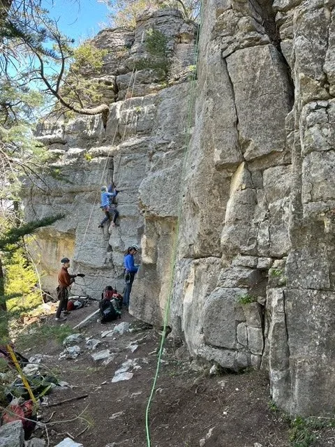 Capulin Snow Play Area (Sport) led by NMMC Climb Leader Greg G. #sportclimb #nmmc #Sandiasnm #Sandiasnewmexico #nmmountainclub #sportclimbing #nmadventure #nmadventures